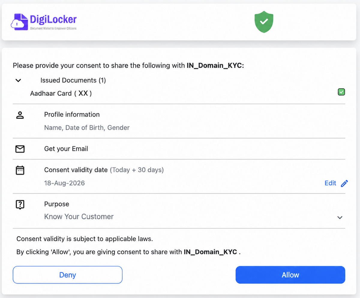 digilocker consent form