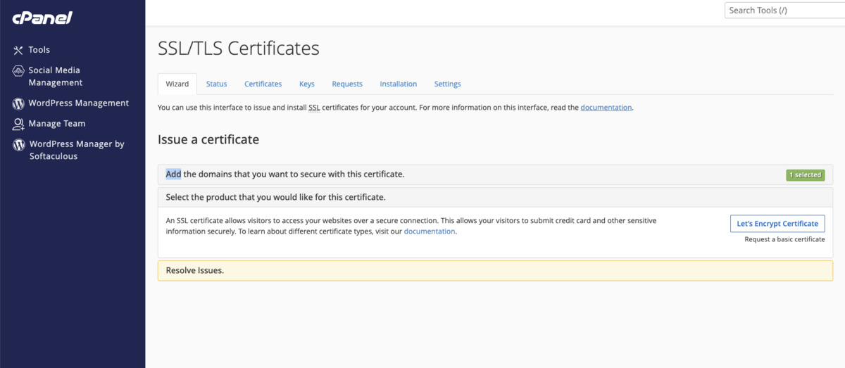 getting lets encrypt ssl certificate