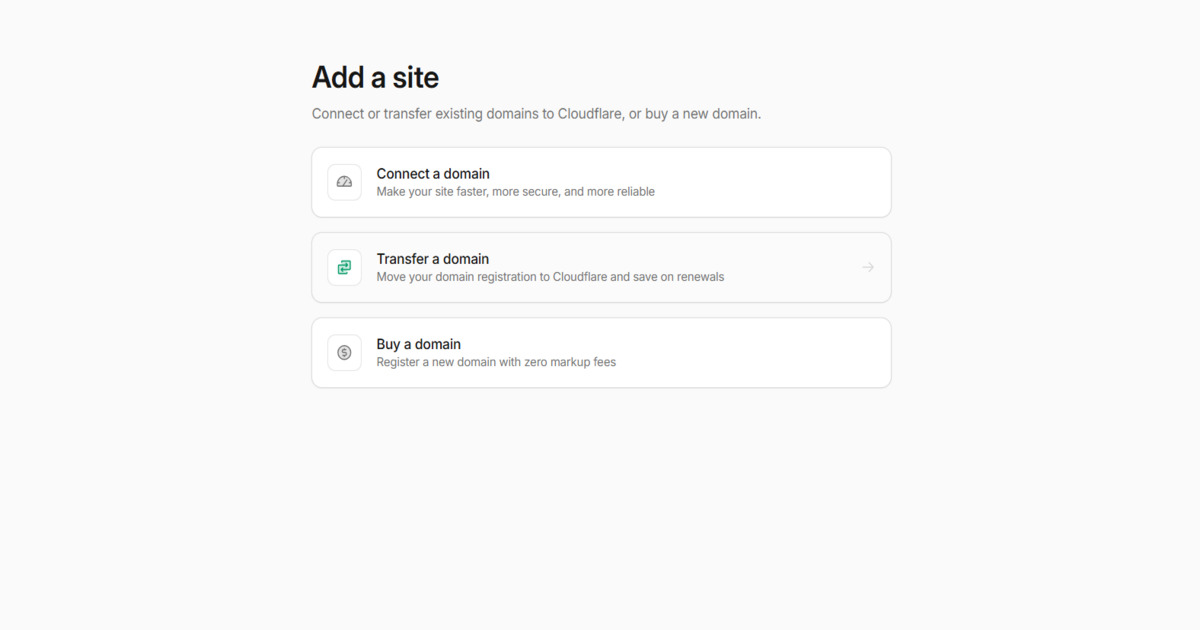add your domain to Cloudflare